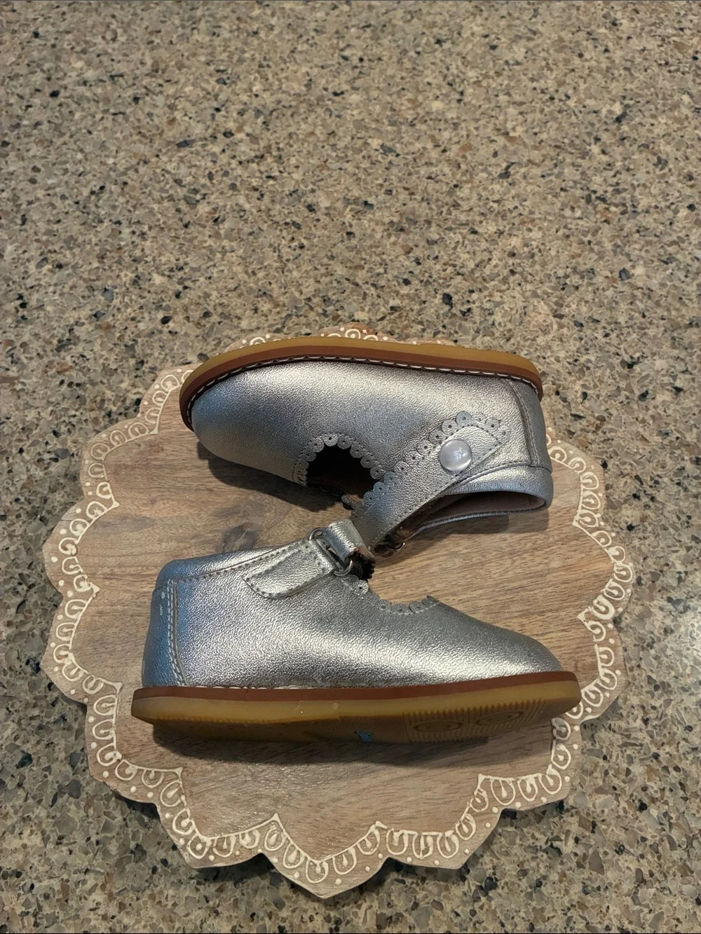 5C Silver Elephantito Mary Jane Silver Mary Janes